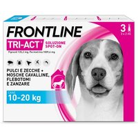 Frontline Tri-Act x3 Pipette, Antiparassitario Per Cani (10-20Kg) Contro Parassiti E Insetti Volanti