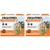FRONTPRO 2x3 Compresse Masticabili, Antiparassitario Per Cani (4-10Kg) Contro Pulci E Zecche