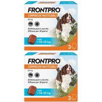 FRONTPRO x3 Compresse Masticabili, Antiparassitario Per Cani (10-25Kg) Contro Pulci E Zecche