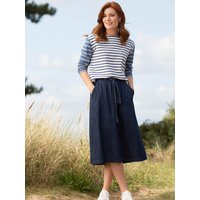 Kite - Womens Organic Cotton Okeford Midi Denim Skirt Navy - Midi - XS-XL