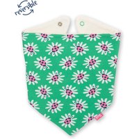 Kite - Baby Girls Organic Cotton Lady Daisy Bib Green - Reversible - One Size