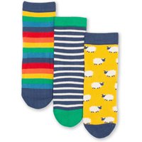 Kite - Boys Organic Cotton Sheep Socks - 3-Pack - 0-13y