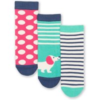 Kite - Girls Organic Cotton Flora Socks - 3-Pack - 0-13y