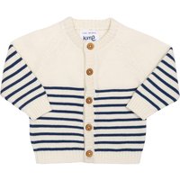 Kite - Baby Organic Cotton Cardigan - My First Cardi Classic Stripe Cream - Newborn-2y