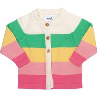 Kite - Baby Girls Organic Cotton Cardigan - My First Cardi Nature Stripe - Newborn-2y