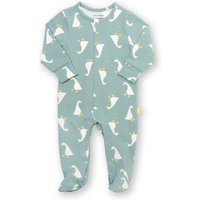 Kite - Baby Organic Cotton Babygrow - Little Goose Sleepsuit Green - Long Sleeve - Newborn-2y