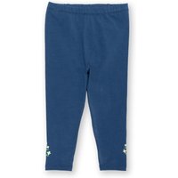 Kite - Girls Organic Cotton Dinky Flower Leggings Navy - 3m-13y