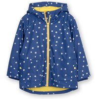 Kite - Girls Organic Cotton Chamomile Daisy Splash Coat Navy - Long Sleeve - 9m-13y