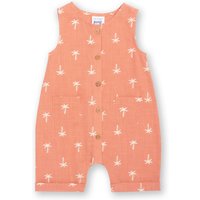 Kite - Baby Organic Cotton Coco Palm Dungarees Orange - Newborn-2y