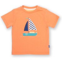 Kite - Boys Organic Cotton Top - Sailor Snail T-Shirt Orange - Short Sleeve - 3m-6y