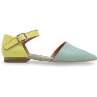 Legend Footwear Fly London SARJ266FLY Kaiser Leather Womens Casual Sandals Spearmint Lemon Scarlet SizeUS 885 Women