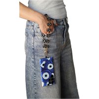 Goddiva Accessories Acrylic Metal Chain Phone Strap - Black