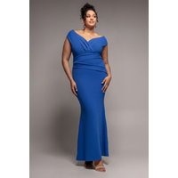 Bardot Pleated Maxi Dress Royal Blue