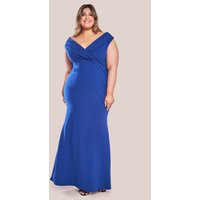 Front Wrap Off Shoulder Maxi Dress