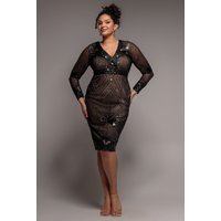 Scalloped Hem Starburst Midi Dress