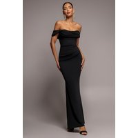 Off Shoulder Cowl Neck Maxi Dress