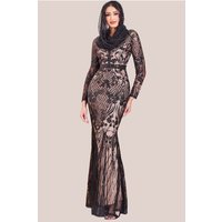 Modesty Sequin Evening Maxi Dress