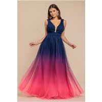 Sleeveless Ombre Pleated Line Maxi Dress Ombre