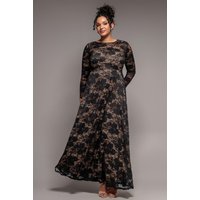 Scalloped Lace Line Maxi Dress