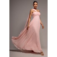 Sleeveless Pleated Chiffon Multiway Scarf Maxi Dress Blush Pink