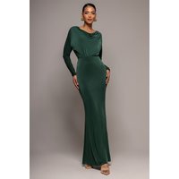 Reversible Blouson Kimono Sleeve Maxi Dress Pine