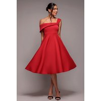 One Shoulder Line Midi Dress