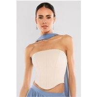 Goddiva Compact Crepe Lace Up Corset