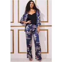 Printed Satin Wide Leg Trouser