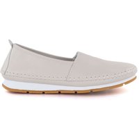 Women's beige leather slip-on shoes S.Barski LR61-7051