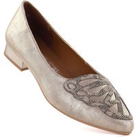Women's gold shoes M.Daszyński SA201A-2