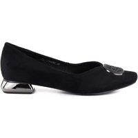 Women's ballerinas with decorative heels, black Potocki SZ12770
