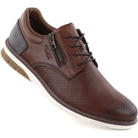 Rieker 14412-24 men's comfortable brown leather shoes