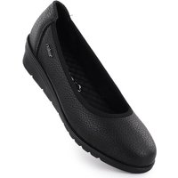 Rieker L5360-00 Women's Black Leather Slip-On Shoes