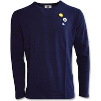 Men's Longsleeve Wood Wood Mel patches sweatshirt - 10235402-2323-Navy