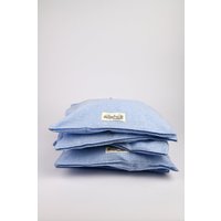 Olearia ethical-cotton pyjama case - Mountain Blue
