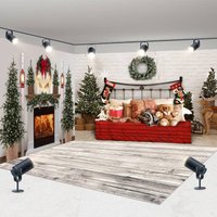 Aperturee Fireplace Sofa Christmas Vibe Room Set Backdrop | Winter Wonderland Backdrop | Xmas Backdrop | Christmas Backdrops For Photography