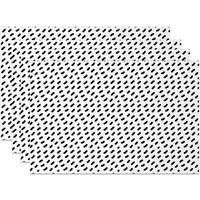Aperturee Simple Black and White Polka Dot Set of 4 Placemats, Classic Pattern for Modern Farmhouse Kitchen Decor, 14x12in (WxH)