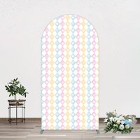 Aperturee Fairy Rhombus Stripe Circus Birthday Arch Backdrop, 1.6 x 4 ft (0.5 x 1.2 m), 38.18 USD, arch backdrop kit, CJGD8N83L-S