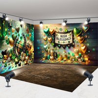 Aperturee Irish Blessings St. Patrick's Day Room Set Backdrop, Professional Lucky Horseshoe Studio Prop