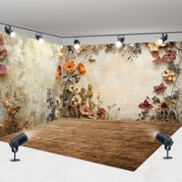 Aperturee Autumn Oil Painting Floral Wood Room Set Backdrop, 7 x 7 ft / 10 x 7 ft / 10 x 7 ft, 247.5 USD, room set backdrops, DCHD7K47-R, DCHD7K45-B