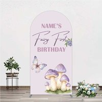 Aperturee Personalized Fairy First Birthday Arch Backdrop Studio Prop