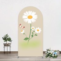 Aperturee Butterfly And Daisy Floral Birthday Arch Backdrop, 1.6 x 4 ft (0.5 x 1.2 m), 98.18 USD, arch backdrop kit, DMGD0Y75-AJ