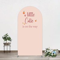 Aperturee Orange Sweet Cutie Baby Shower Arch Backdrop, 1.6 x 4 ft (0.5 x 1.2 m), 98.18 USD, arch backdrop kit, DMGD0Y94-AJ