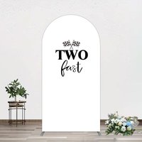 Aperturee Simple White Black Two Fast Birthday Arch Backdrop, 1.6 x 4 ft (0.5 x 1.2 m), 98.18 USD, arch backdrop kit, DMGD0Y95-AJ