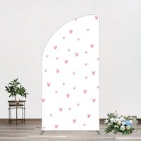 Aperturee Pink Sweet Heart Girls Birthday Half Moon Arch Backdrop, 1.6 x 4 ft (0.5 x 1.2 m), 98.18 USD, arch backdrop kit, DMGD1Y01YL-AJ