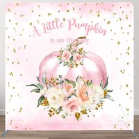Aperturee Floral Pumpkin Baby Shower Square Tension Backdrop, 6 x 6 ft (1.8 x 1.8 m), 111 USD, square double-sided backdrops, DSAH0A664-F