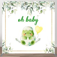 Aperturee Boho Sweet Turtle Baby Shower Square Tension Backdrop, 6 x 6 ft (1.8 x 1.8 m), 111 USD, square double-sided backdrops, DSAH0B868-F