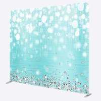 Aperturee Bokeh Blue Glitter Double-Sided Pillow Case Cover, 6x6ft (WxH), 111 USD, square double-sided backdrops, DSAH0C404-F