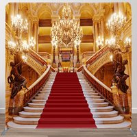 Aperturee Luxury Gold Palace Stairs Square Double-Sided Backdrop, 6X6FT(1.8X1.8M), 111 USD, square double-sided backdrops, DSAH0C406-F