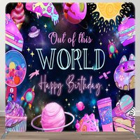 Aperturee Galaxy Out Of World Birthday Pillow Cover Backdrop, 6X6FT(1.8X1.8M), 111 USD, DSAH0G463-F, square double-sided backdrops
